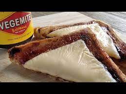 vegemite toast with jam and cheese