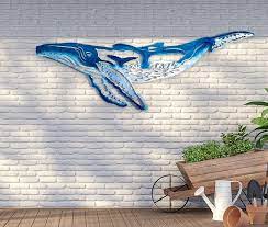 Aluminum Humpback Whale Wall Art Metal