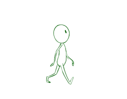 to animate a character walking