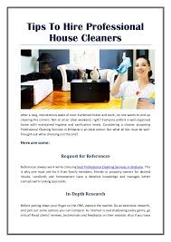 Tips To Hire Professional House Cleaners