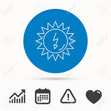 Solar Energy Icon Ecological Resources Sign Calendar Attention