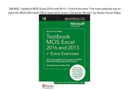 News Textbook Mos Excel 2016 And 2013 Extra Exercises