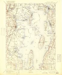 Narragansett Bay Newport Harbor Geographical Map 1892