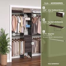 modern walnut narrow wood closet system