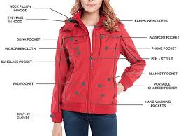 Baubax Womens Bomber Jacket Red Large