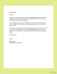 offer letter template in word free