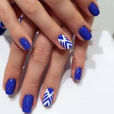 Amazing metallic dark blue nail art design. Dark Blue Nail Designs Archives Blurmark