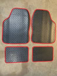 universal car floor mats black rubber