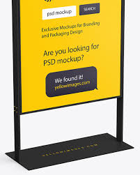 With a unique scene will make your photo or artwork look more outstanding and make it more special. Stand Mockup In Outdoor Advertising Mockups On Yellow Images Object Mockups