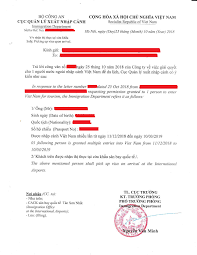 pre approval letter for vietnam visa
