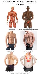 body fat percene comparisons for men