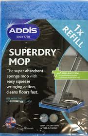 1 x addis superdry flat mop refill head