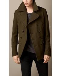 Burberry Wool Cashmere Pea Coat In