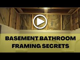 Basement Bathroom Framing Secrets