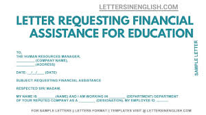 financial istance letter sle