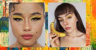 banana inspired makeup is the coolest