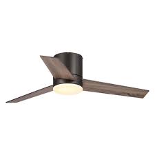 led bronze flush mount ceiling fan