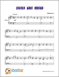 Download includes version without note names skill level: Beethoven Ode To Joy Sheet Music For Piano Download