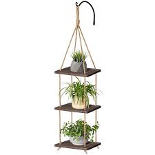 This video shows hanging plants ideas without any pots. Mkono Wood Hanging Planter Shelf Plant Hanger 3 Tier Decorative Flower Pot Holder With Jute Rope Curved Plant Hanger Hanging Plants Plants For Hanging Baskets