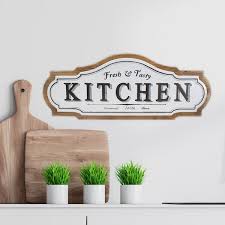 Kitchen Metal Unframed Sign Wall Decor