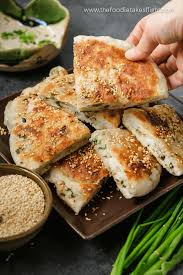 Scallion Bing or Chinese Flat Bread (羌饼) - The Foodie Takes Flight
