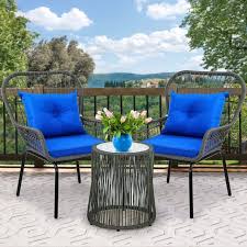 Wicker Patio Garden Bistro Sets For