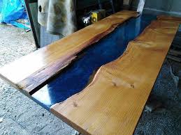 Resin And Wood River Table