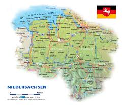 Außerdem existieren in deutschland viele regionale festtage. Karte Von Niedersachsen Bundesland Provinz In Deutschland Welt Atlas De