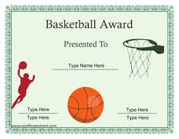 Download Basketball Sports Certificates For Free Formtemplate