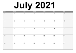 Free printable 2021 calendar in word format. Free Printable July 2021 Calendar Template In Pdf Word Calendar Dream