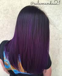 For some dark purple hair inspiration, just search #purplehair on instagram and see how many people are doing it. Purple Balayage Done By Me Salamanda21 Manda Halladay Purple Hair Color Highlights Hair Color Purple Purple Balayage