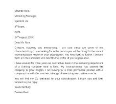 Marketing Cover Letter Template For Resume Internship