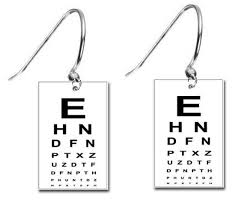 Eye Doctor Vision Chart Opthomologist Optometrist Hoop Earrings