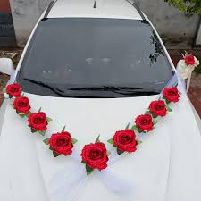 1set romantic wedding car decoration