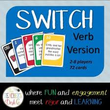 Build the power tower and play all your cards, but watch out for shock plays. Verb Switch Ela Card Game By The Teacher S Desk 6 Tpt