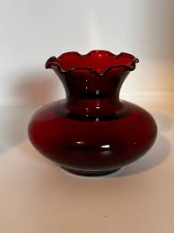 Ruby Red Bud Vase Anchor Hocking Red
