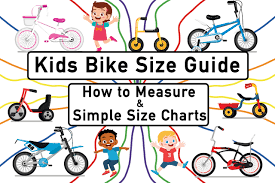 kids bike size guide boys s