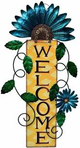 flower welcome sign sweet home