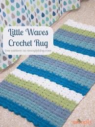 free pattern little waves crochet rug