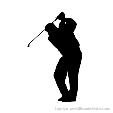 Golfer Silhouettes Golf Wall Decals