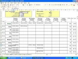 Shift Planner Excel Fit Employee Schedule Template Monthly