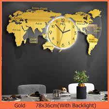 Lrf Large World Map Clock Creative