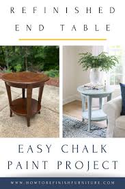 chalk painted end tables how to