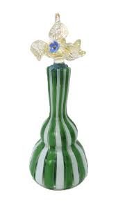 Latticino Glass Perfume Bottle