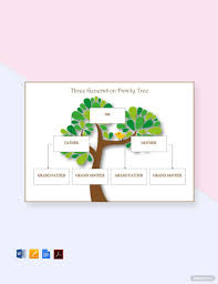 free 3 generation family tree template