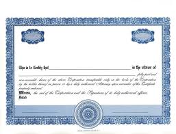 Stock Certificates Llc Certificates Share Certificates
