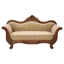 19th century walnut wood sofa