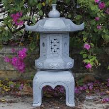 Granite Effect Oriental Pagoda Lantern