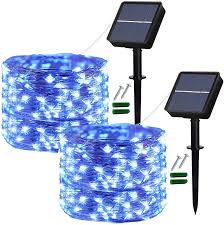 solar string lights outdoor 2 pack