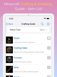 for minecraft crafting on the app